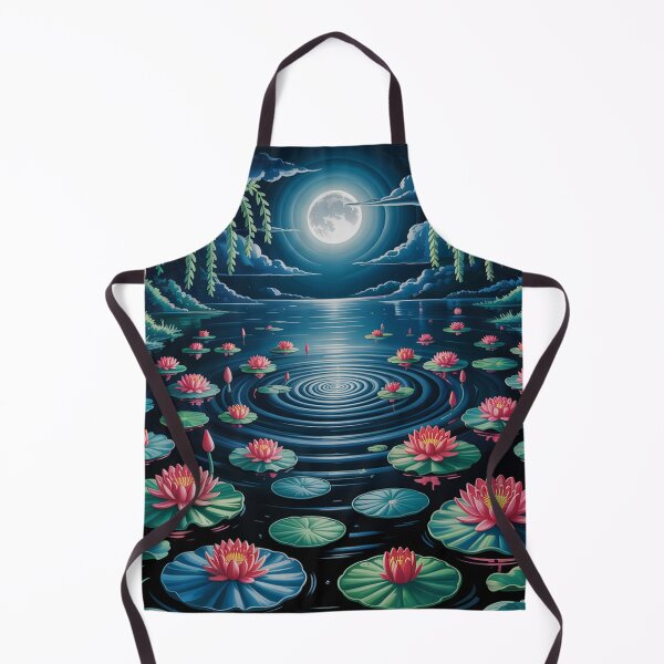 Item preview, А serene nocturnal lake scene. designed and sold by Lilashakti ⭐️ ⭐️ ⭐️ ⭐️ ⭐️.
