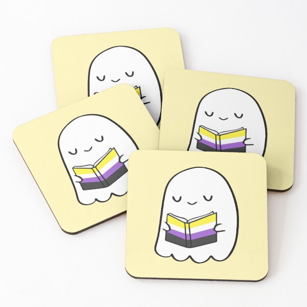 Item preview, Non-Binary Bookworm Ghost – Cute Halloween Design designed and sold by Cannaxes Studio.