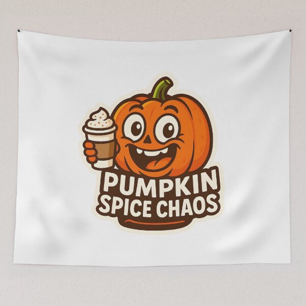 Item preview, Pumpkin Spice Chaos — Cute Coffee Pumpkin designed and sold by Cheerioza.