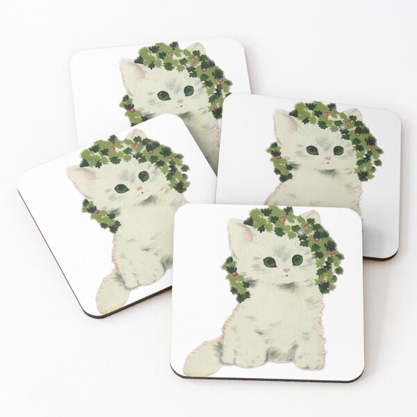 Item preview, Vintage cat with Christmas ornament  designed and sold by Pixiedrop.