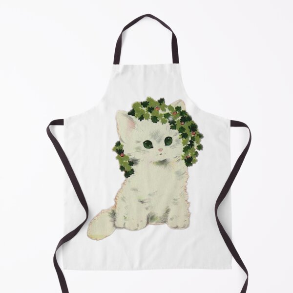 Item preview, Vintage cat with Christmas ornament designed and sold by Pixiedrop.