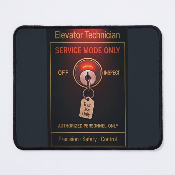 Item preview, Elevator Technician – Service Mode Only (Red Glow Edition • Tech Use Only • Precision • Safety • Control) designed and sold by glitchman2.