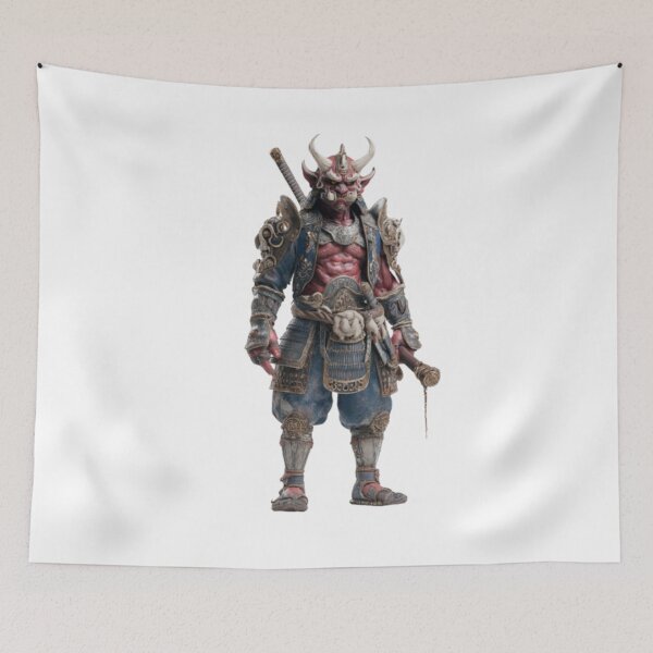 Item preview, Akioni – The Crimson Samurai Demon designed and sold by AlexLineArt.
