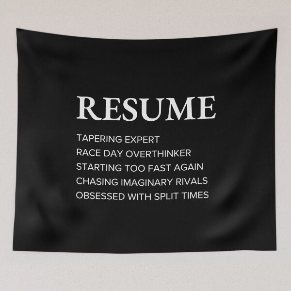 Item preview, Funny Runner Resume Style Sarcastic Running designed and sold by StrideSuccess.