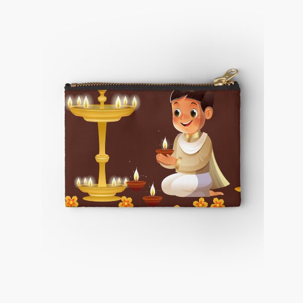 Item preview, Cute Boy Lighting Diyas – Happy Diwali Festival Sticker | Diya Lamp & Light Decoration Art designed and sold by NewIndianProducts.