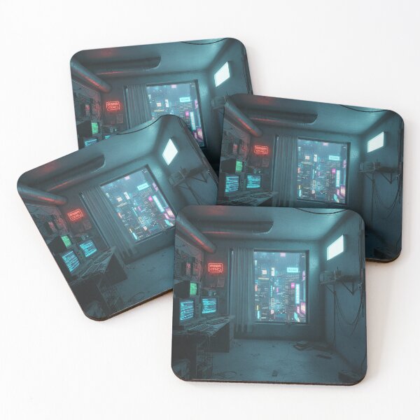 Item preview, Cyberpunk Hacker's Neon City View designed and sold by zzz888.