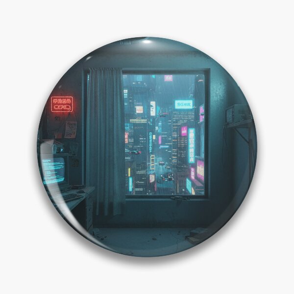 Artikelvorschau, Neon-Stadtansicht des Cyberpunk-Hackers entworfen und verkauft von zzz888.
