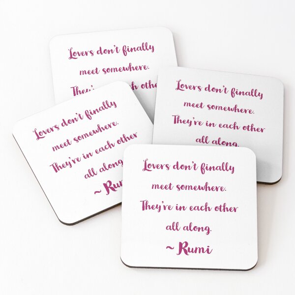Item preview, Lovers don't finally meet somewhere, they're in each other all along - Rumi quote designed and sold by Inspirationmotivation.