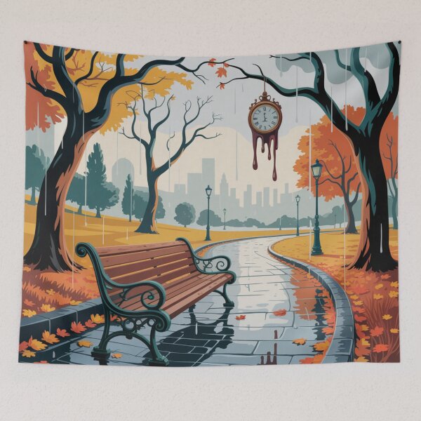 Item preview, Autumn day,style Salvador Dali oil paint. designed and sold by elegantpaterns.