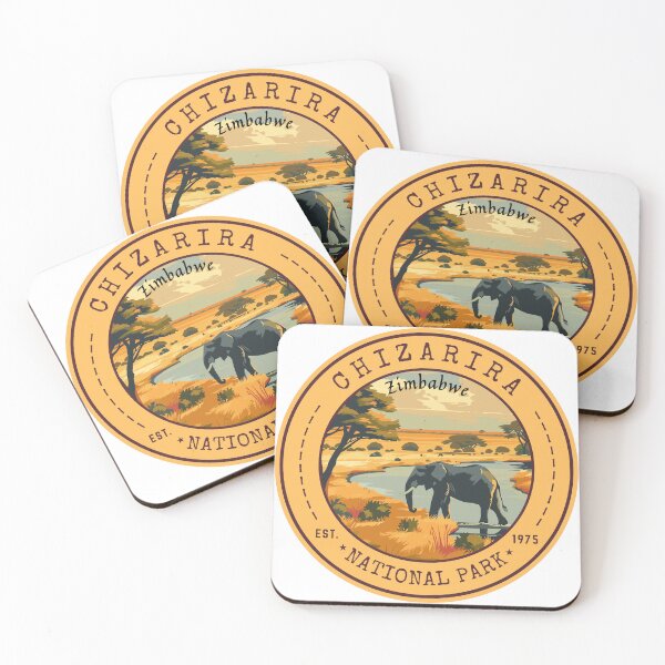 Item preview, Chizarira National Park, Zimbabwe Vintage Travel Art Circle Emblem designed and sold by MaateoDesign.