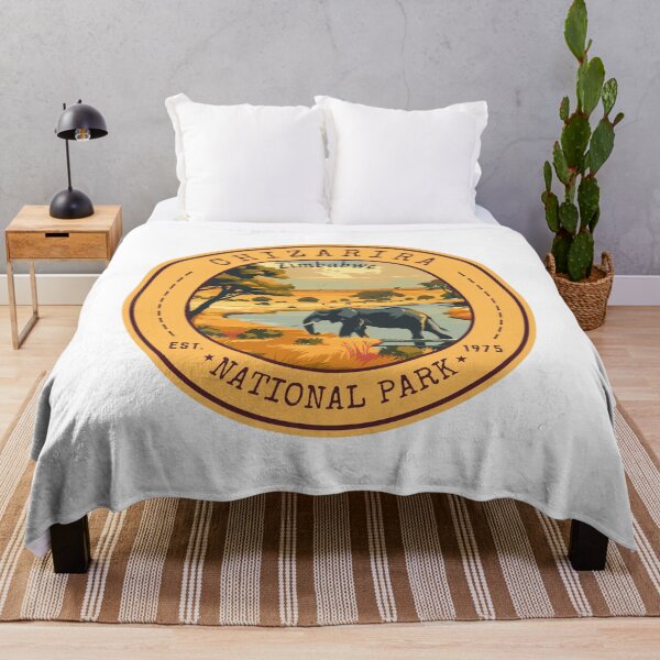 Item preview, Chizarira National Park, Zimbabwe Vintage Travel Art Circle Emblem designed and sold by MaateoDesign.