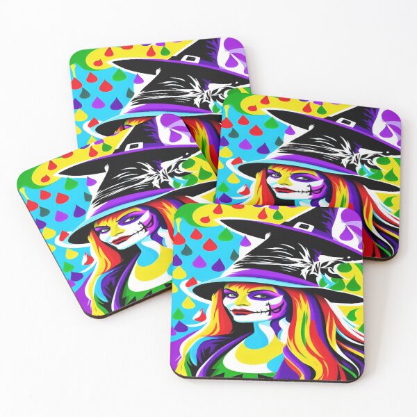 Item preview, Beautiful colorful Halloween witch. designed and sold by DaliaSabryTee.