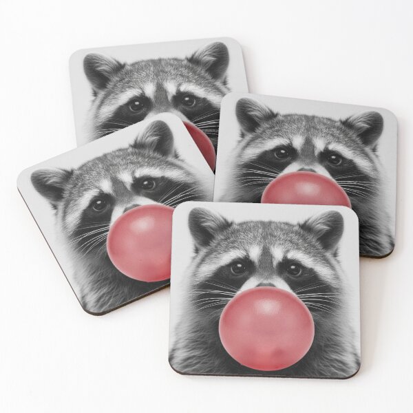 Item preview, Raccoon Animal Blowing a Bubble Gum designed and sold by A Mediterranean Crab.