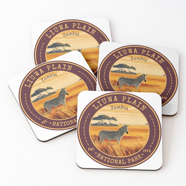 Item preview, Liuwa Plain National Park in Zambia, Vintage Travel Art Circle Emblem designed and sold by MaateoDesign.
