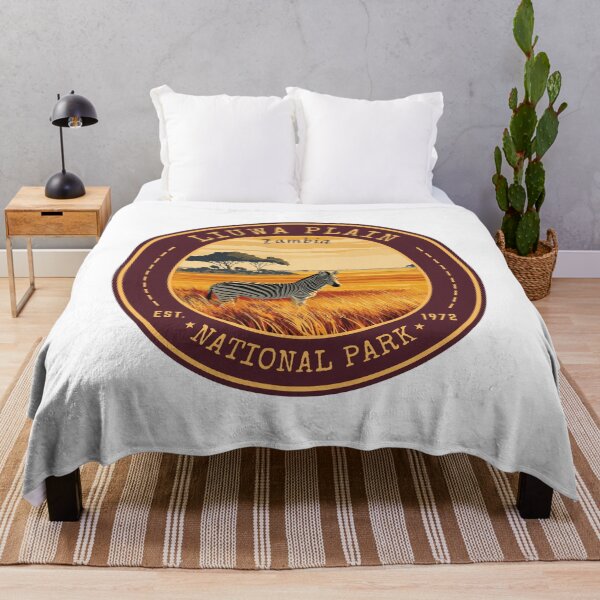 Item preview, Liuwa Plain National Park in Zambia, Vintage Travel Art Circle Emblem designed and sold by MaateoDesign.