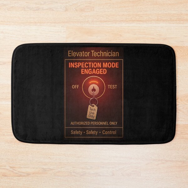 Item preview, Elevator Technician – Inspection Mode Engaged (Amber Glow Edition • Tech Use Only • Authorized Personnel Only) designed and sold by glitchman2.