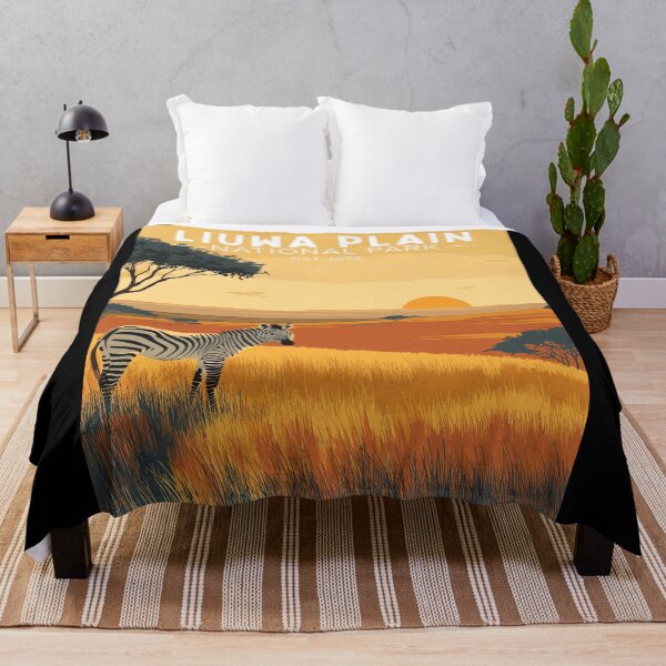Item preview, Liuwa Plain National Park in Zambia, Vintage Art Travel Landscape designed and sold by MaateoDesign.