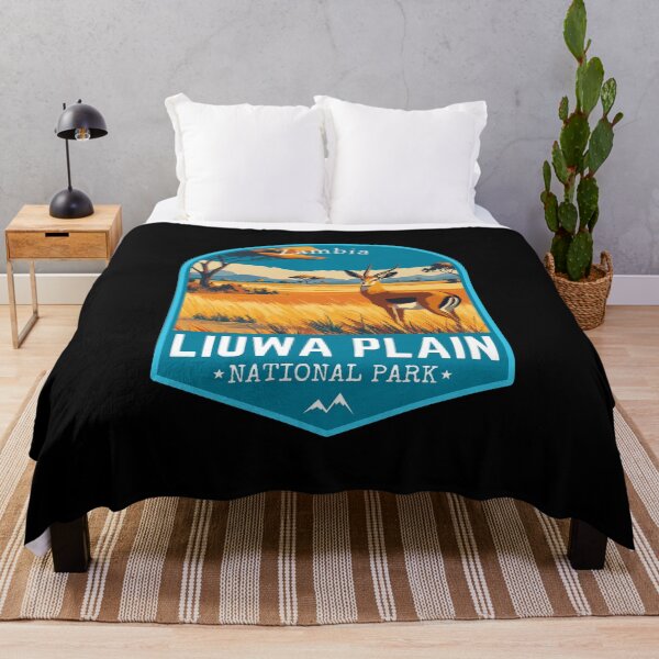 Item preview, Liuwa Plain National Park in Zambia Retro Travel Art Emblem designed and sold by MaateoDesign.
