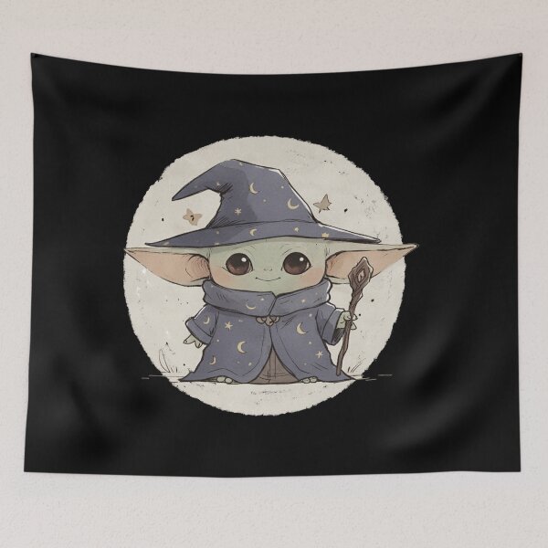 Item preview, BABY YODA AS WIZARD designed and sold by LIS AND MELIVERSO.