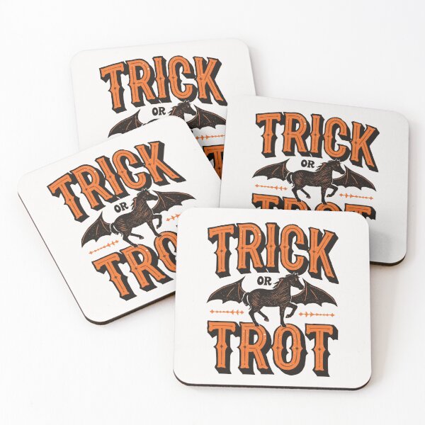Item preview, Trick Or Trot, halloween horse riding, horse lover, equestrian designed and sold by YvkafromPoland.
