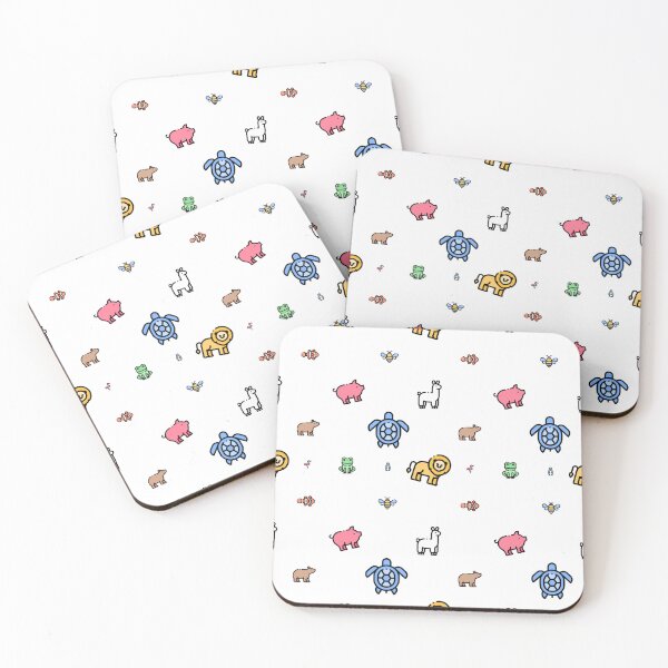 Item preview, Cute Animals Pattern Design – Adorable Cartoon Animal Art designed and sold by HUIEN JAN.