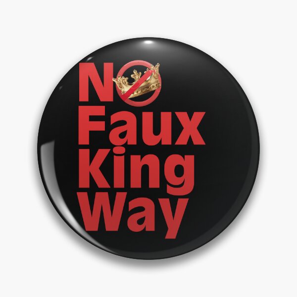 Item preview, No Faux King Way Vote Blue Save Democracy Political Design designed and sold by EarthArtDesigns.