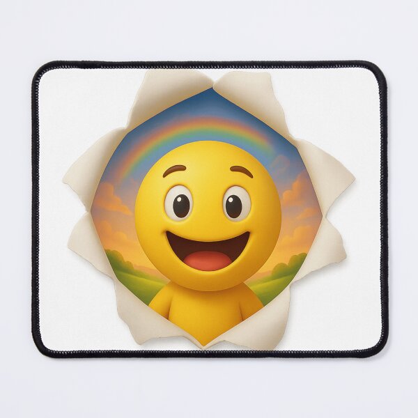 Item preview, Cute Emoji Breaking Through T-Shirt Design – Funny 3D Transparent Artwork designed and sold by LatestDesign95.