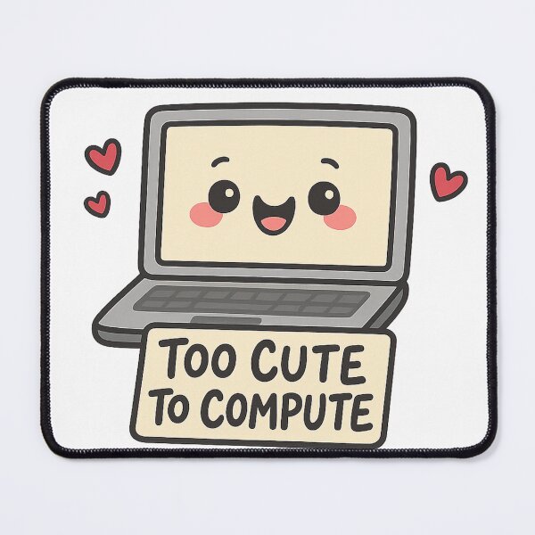Item preview, Too Cute to Compute – Kawaii Laptop Design designed and sold by FraktalMoods.
