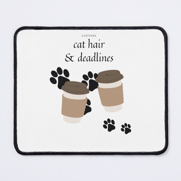 Item preview, Caffeine, Cat Hair & Deadlines – Student Life Sticker designed and sold by StudyCat Studio.