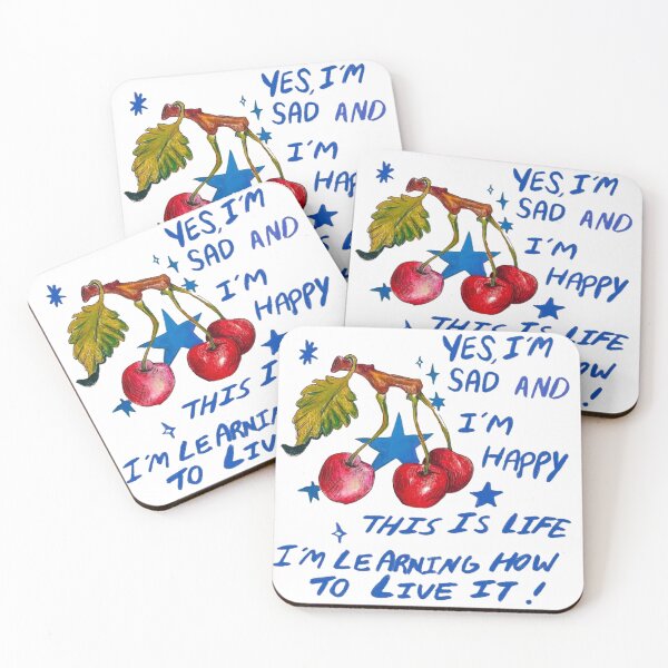 Item preview, Cherry with Life Quote, Motivational Art designed and sold by Oniyasha.