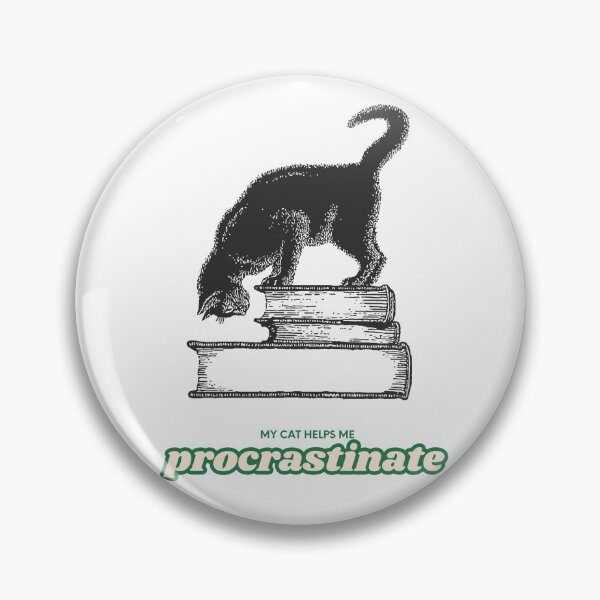 Item preview, My Cat Helps Me Procrastinate – Funny Cat Student Design designed and sold by StudyCat Studio.