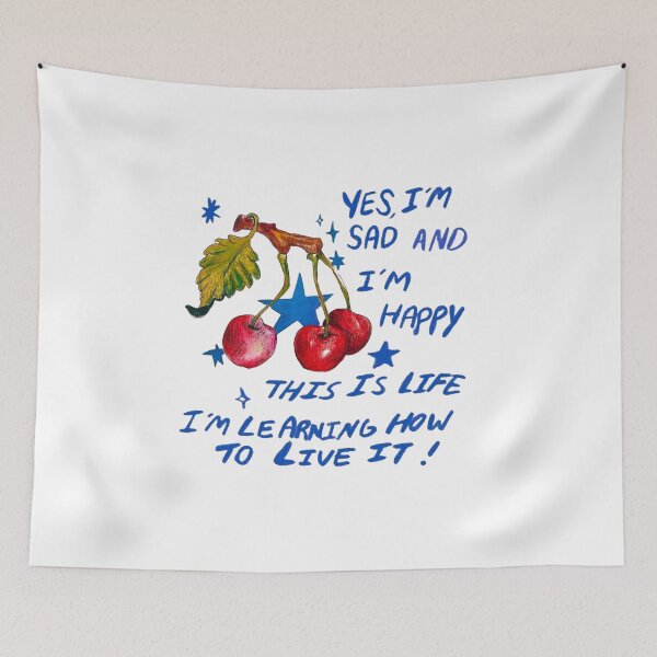 Item preview, Cherry with Life Quote, Motivational Art designed and sold by Oniyasha.