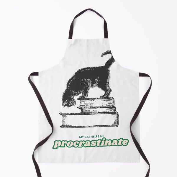 Item preview, My Cat Helps Me Procrastinate – Funny Cat Student Design designed and sold by StudyCat Studio.