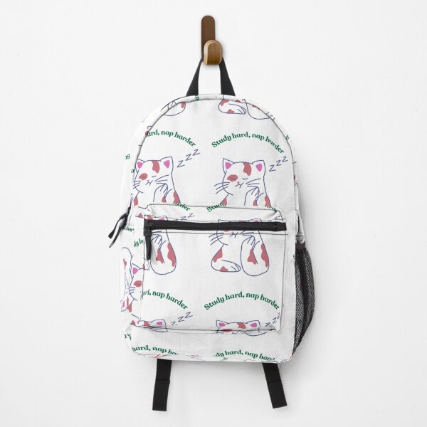 Item preview, Study Hard, Nap Harder – Cute Cat Student Sticker designed and sold by StudyCat Studio.