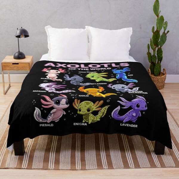 Item preview, Cute Axolotl Variants Around the World Kawaii Amphibian Chart designed and sold by BASKF.