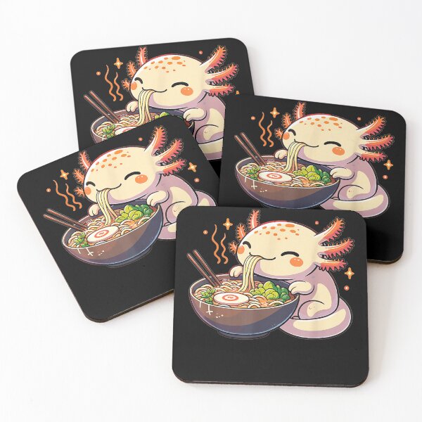 Item preview, Cute Axolotl Loves Eating Japanese Ramen Noodles designed and sold by BASKF.