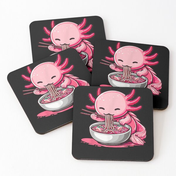 Item preview, Cute Axolotl Eating Ramen Kawai Japenesse designed and sold by BASKF.
