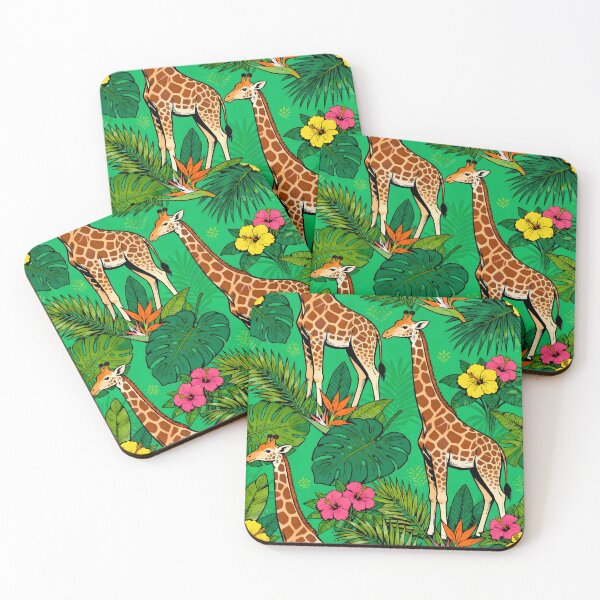 Item preview, CARTOON FOREST GIRAFFE PATTERN designed and sold by infinitearte.