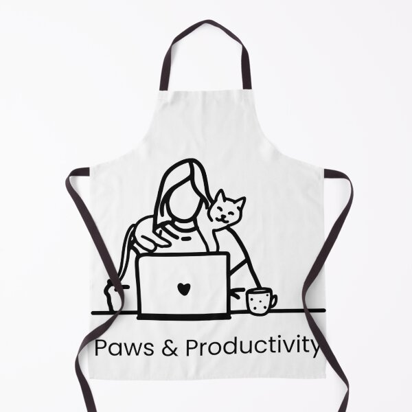 Item preview, Paws & Productivity – Minimal Cat Laptop Sticker designed and sold by StudyCat Studio.