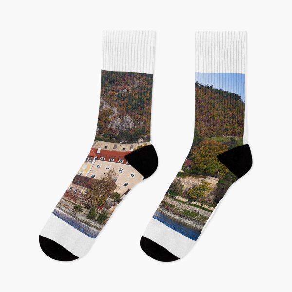 Item preview, Old stone buildings in Durnstein, Austria,autumn season designed and sold by goceris.