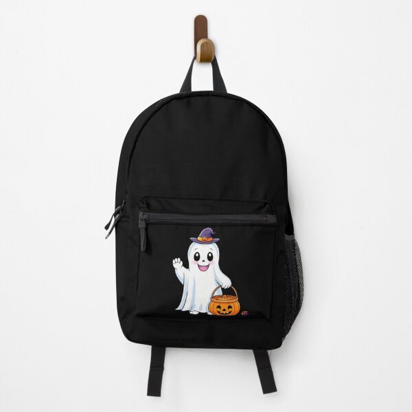 Item preview, Cute ghost with magic hat and pumpkin – Kawaii Halloween motif designed and sold by AC - Creative Studio.
