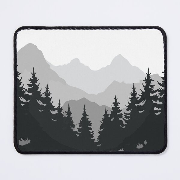 Item preview, Moody Pine Forest with Distant Mountains designed and sold by AlmaMoArt.