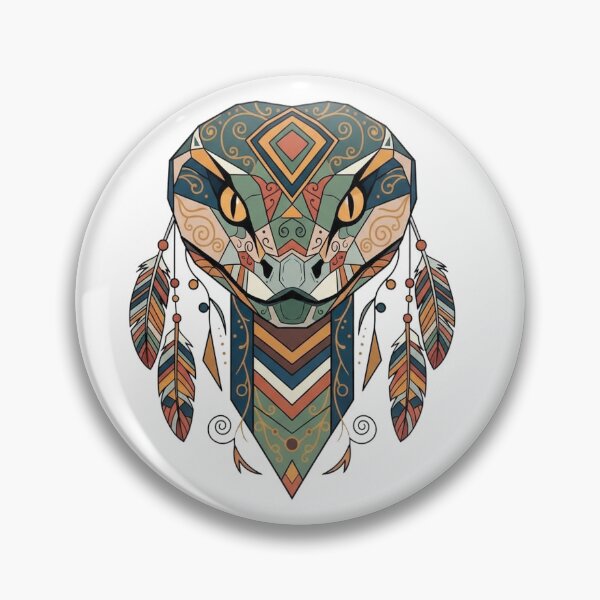 Item preview, Geometric indian boho snake designed and sold by WildArtIT.
