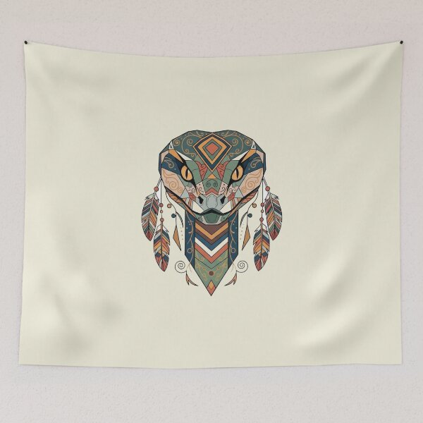 Item preview, Geometric indian boho snake designed and sold by WildArtIT.