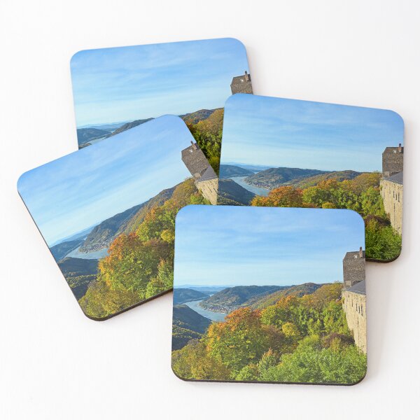Item preview, Burg Aggstein, landscape with castle ruin and Danube River in Wachau valley,autumn season, Austria designed and sold by goceris.