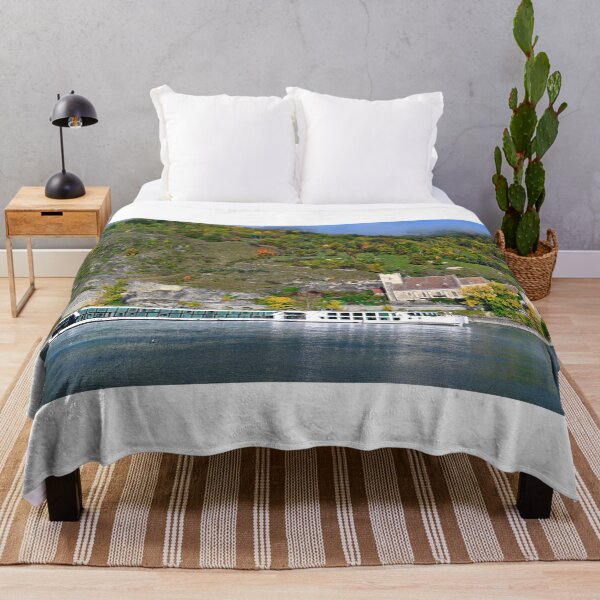 Item preview, A tourist cruise ship sails past the Church of Saint Michael,Mosinghof, Wachau valley, Austria designed and sold by goceris.