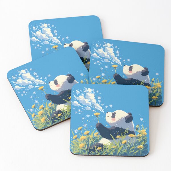 Item preview, Panda dreaming of dandelions designed and sold by WoollenLlama.