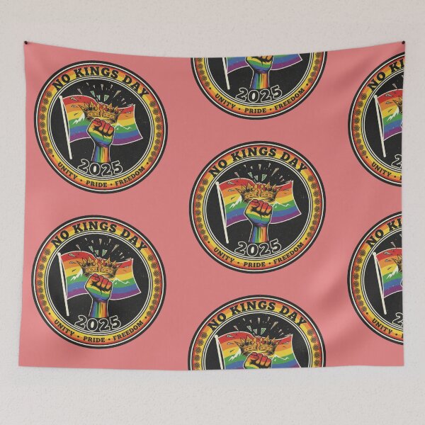 Item preview, No Kings Day 2025 Rainbow designed and sold by MattBStickers.