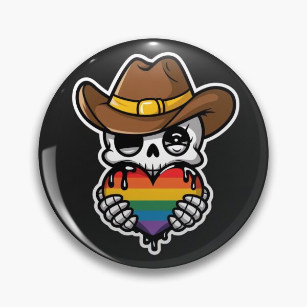 Item preview, Cowboy Skull with Rainbow Heart designed and sold by WeranovDesign.