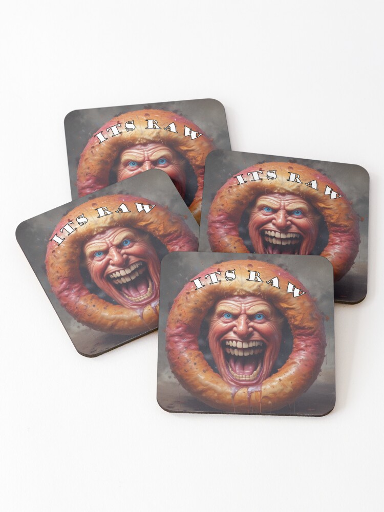 Thumbnail 1 of 5, Coasters (Set of 4), Scary exploding donut designed and sold by RjSauceda.